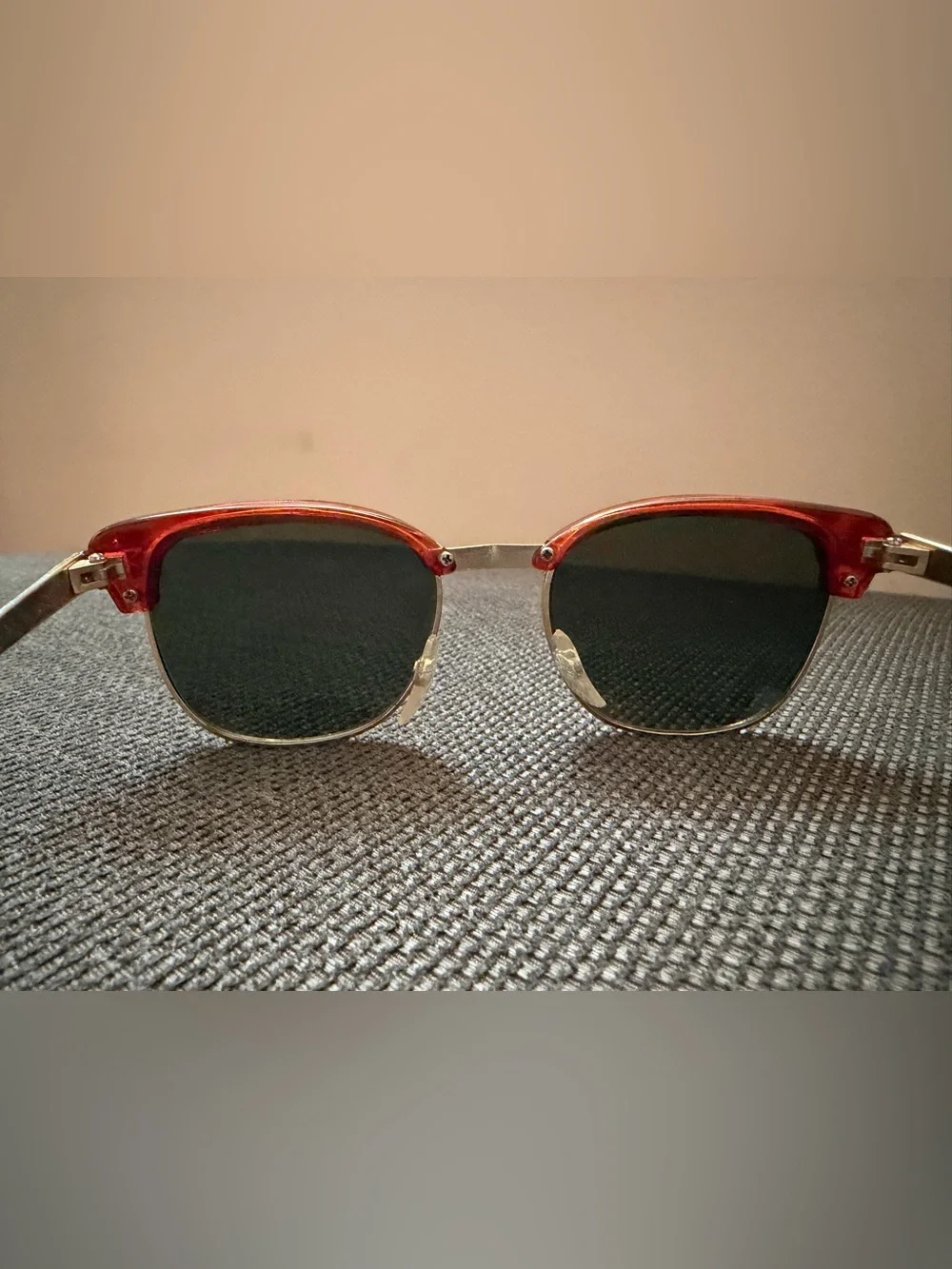 Tortoiseshell and Gold Clubmaster Sunglasses